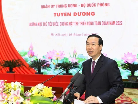 Chủ tịch nước dự lễ tuyên dương Gương mặt trẻ tiêu biểu toàn quân 2022